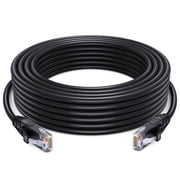Ethernet Cable 20 ft CAT6 High Speed Internet Network LAN Cable Cord, Outdoor Waterproof Black