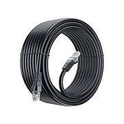 Cat 6 Ethernet Cable 40 Ft, 100% Pure Copper, Cat6 Cable LAN Cable, Internet Cable, Patch Cable and Network Cable - UTP Black 40 Feet