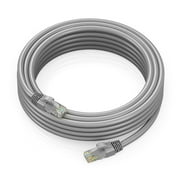 Ethernet Cable 50 ft CAT6 High Speed Internet Network LAN Cable Cord, Outdoor Waterproof (Gray)