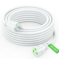 thumbnail image 1 of Maximm Extension Cord 25 Ft White Power Cords Indoor 16 Gauge Wire SJTW Heavy Duty ETL Listed (25Ft, White with Green Indicators), 1 of 5