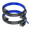 thumbnail image 1 of Maximm Extension Cord 3 ft, (2 Pack) Extension Cord,16 Gauge, Heavy Duty Extension Cord (Black, White and Blue) ETL Listed, 1 of 5