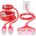 thumbnail image 2 of DEWENWILS 2 Pack 3ft Extension Cord – 14/3 SJTW Heavy Duty – 3 Prong – Indoor 2 of 6