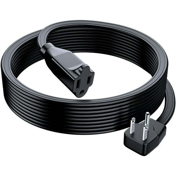 Maximm Extension Cord Heavy Duty (30 Feet) Flat Wire 3-Prong Flat Plug, 14 AWG Power Cord - UL Certified, Black, Ideal for Home and Office Use, Appliances, Electronics, Power Tools