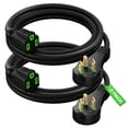 thumbnail image 1 of Maximm Flat Plug Extension Cord 4 ft with Slim Space-Saving Plug Design, Low Profile Extension Cord 16AWG (Black, 2 Pack), 1 of 7