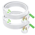 thumbnail image 1 of Maximm Flat Plug Extension Cord 8 ft with Slim Space-Saving Plug Design, Low Profile Extension Cord 16AWG (White, 2 Pack), 1 of 7