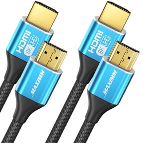 Maximm HDMI 2.1 Cable 2 Feet, Blue, 2 pack, 8K 60Hz 4K 120Hz Ultra High Speed, 48Gbps, eARC, Dolby Vision