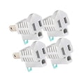 thumbnail image 1 of Maximm Grounded 3-Prong to 2-Prong Outlet Adapter Plugs, Etl Listed Wall Converter, White, 4 Pack, 1 of 3