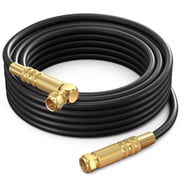 Maximm RG6 Quad Shield Coaxial Cable, 90 Degree Right Angle TV Wire, 50 ft