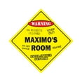 thumbnail image 1 of Maximo's Room Sign Crossing Zone Xing | Indoor/Outdoor | 12" Tall kids bedroom decor door children's name boy girl, 1 of 5