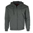 thumbnail image 1 of Maximos Men's 5008 Sherpa Lined Long Sleeve Full Zip Hoodie Charcoal L, 1 of 6