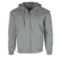 thumbnail image 1 of Maximos Men's 5008 Sherpa Lined Long Sleeve Full Zip Hoodie Heather Grey 2XL, 1 of 5