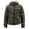 thumbnail image 1 of Maximos Men's BAH BAH Removable Hood Camouflage Print Puffer Jacket Green M, 1 of 2