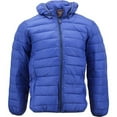 thumbnail image 1 of Maximos Men's Coat Slim Fit Lightweight Zip Insulated Puffer Hooded Jacket, Royal, L, 1 of 2