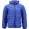 thumbnail image 1 of Maximos Men's Coat Slim Fit Lightweight Zip Insulated Puffer Hooded Jacket, Royal, XL, 1 of 6