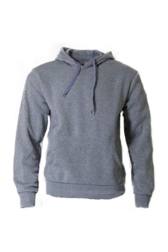 Men's Hoodie Drawstring Closure Long Sleeve Front Pocket Sweatshirt, Light Grey, S
