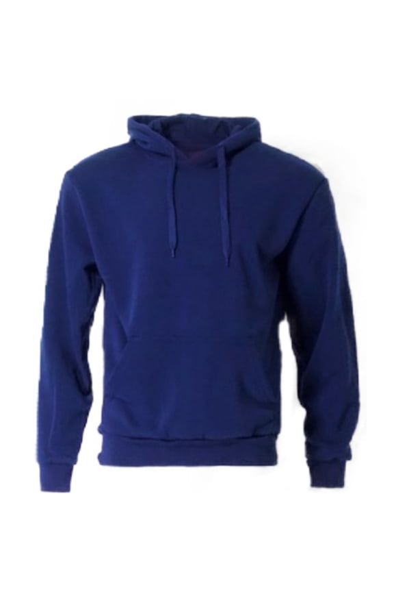 Men's Hoodie Drawstring Closure Long Sleeve Front Pocket Sweatshirt, Navy, S