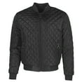 thumbnail image 1 of Maximos Men's Jason Zip Up Front Pocket Quilted Bomber Jacket Black S, 1 of 2