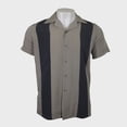 thumbnail image 1 of Maximos Men's Retro Classic Two Tone Bowling Casual Dress Shirt Charlie Sheen, 1 of 23