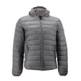 thumbnail image 1 of Maximos Men’s Slim Fit Lightweight Zip Insulated Packable Puffer Hooded Jacket (Light Grey, L), 1 of 3