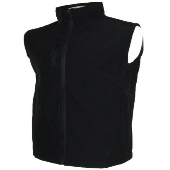 Maximos Men's Vest Casual Full Zip Front Pocket Outerwear Sleeveless Top, Black, XL