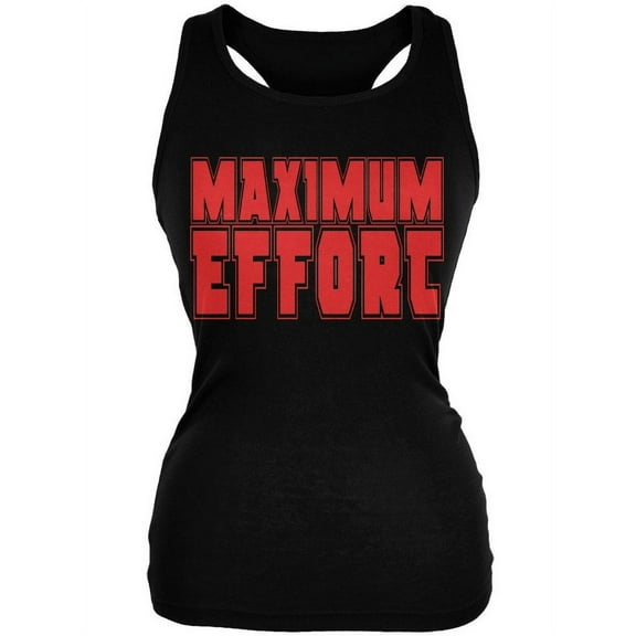Maximum Effort Black Juniors Soft Tank Top - 2X-Large