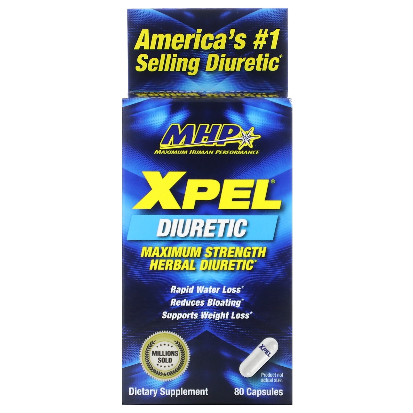 Maximum Human Performance Xpel Diuretic Strength 80 Caps - Rapid
