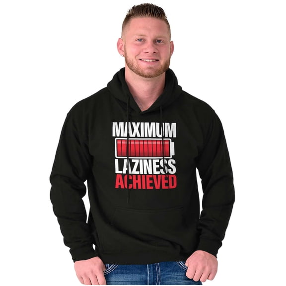 Maximum Laziness Achieved Funny Lazy Hoodie Sweatshirt Women Men Brisco Brands X