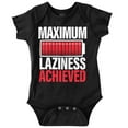 thumbnail image 1 of Maximum Laziness Achieved Funny Lazy Romper Boys or Girls Infant Baby Brisco Brands NB, 1 of 7