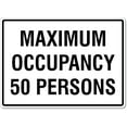 thumbnail image 1 of Maximum Occupancy 50 Persons Sign Notice Signs Private Property Signs Metal Tin Sign 8x12 Inches Caution Danger Safety Security Warning Notice Signs, 1 of 5