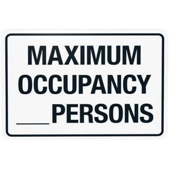 Maximum Occupancy Persons Warning,Spa Rules Security Metal Signs for Outdoor Indoor Road Yard Garage Home Busines Street Wall Caution Decor 12 x 8 Inch