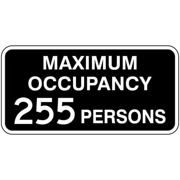Maximum Occupancy Sign 12"x 8" Metal Signs For Outdoor & Indoor