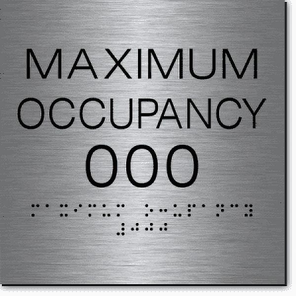 Maximum Occupancy Sign-Steel / Black (1 Unit) - Walmart.com