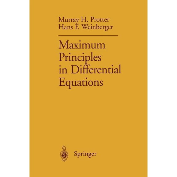 Maximum Principles in Differential Equations, (Paperback)