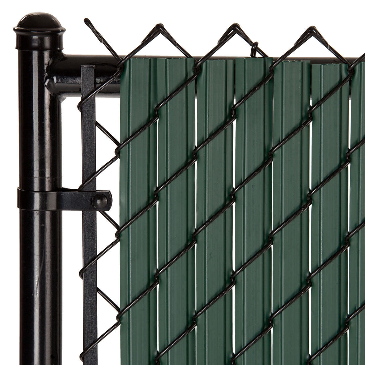 Maximum Privacy Green SoliTube Slats™ for 4ft Chain Link Fence