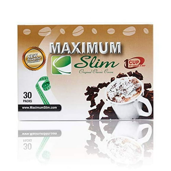 Maximum Slim Premium Cocoa - Effective Formula. Maximum Control. Maximize Your Metabolism - Includes Natural Herbal Extracts (Laxative Free) Maximum Formula, 30 Ct