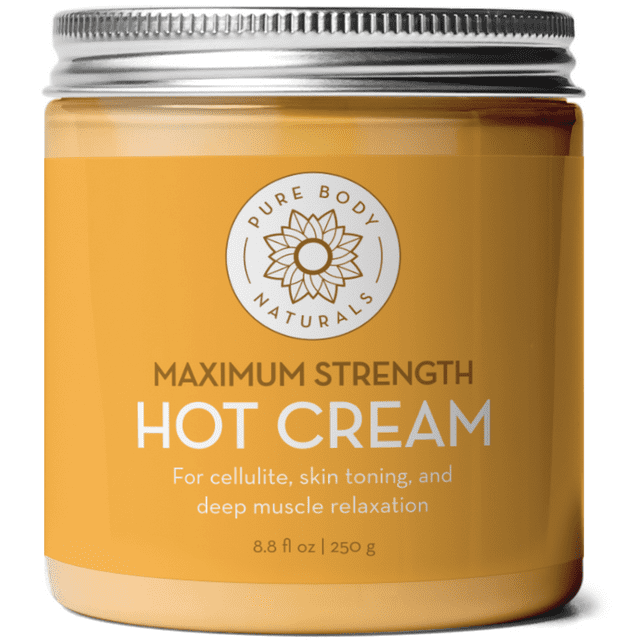 Maximum Strength Hot Cream for Arthritis Pain, Sore Muscle 8.8 fl oz by Pure Body Naturals