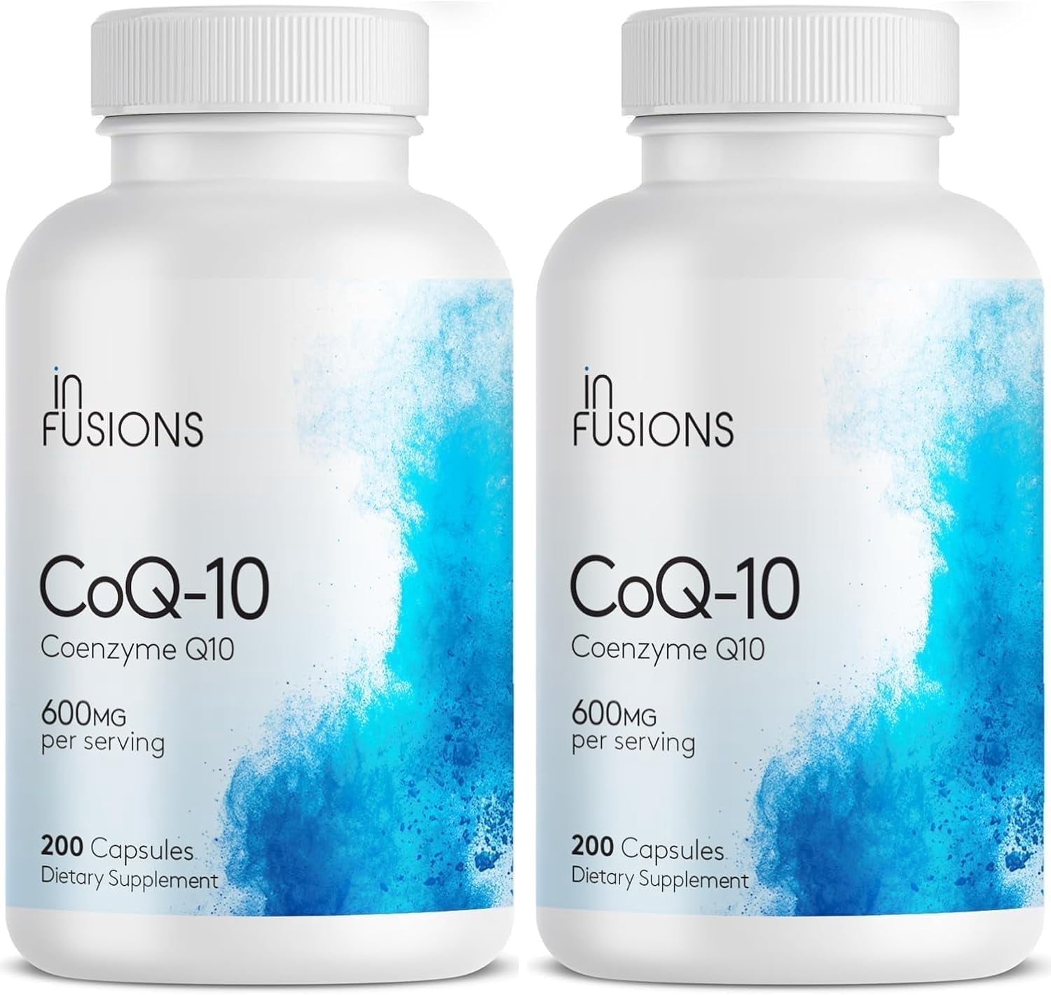 Maximum Strength Pure CoQ10 600mg 400 Capsules High Absorption Gluten Free Non-GMO - 2 Pack