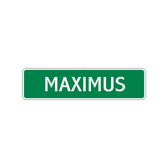 Maximus Boys Children Name Letter Printed Plaque Decoration Label Wall Novelty Indoor Outdoor Aluminum Sign 4"x18"