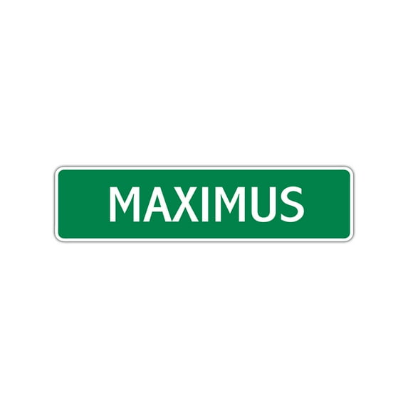 Maximus Boys Children Name Letter Printed Plaque Decoration Label Wall Novelty Indoor Outdoor Aluminum Sign 4"x18"