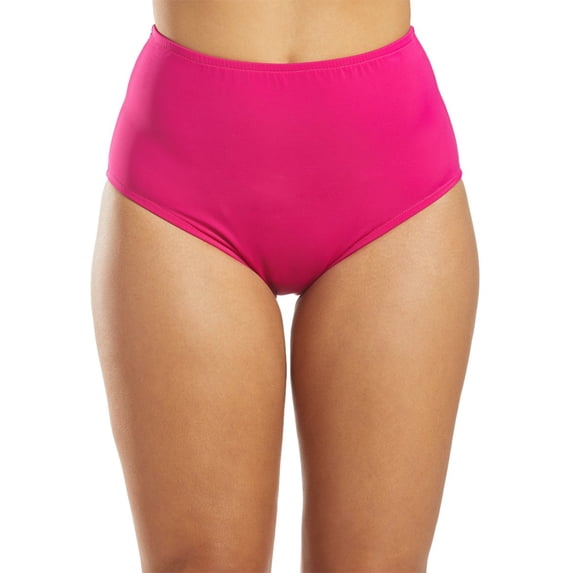 Maxine Solid Full Bikini Bottom (10, Fuschia)