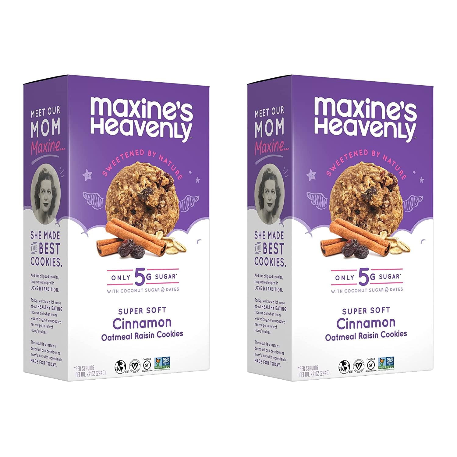 Maxine's Heavenly Cinnamon Oatmeal MMF7 Raisin Cookies Gluten Free