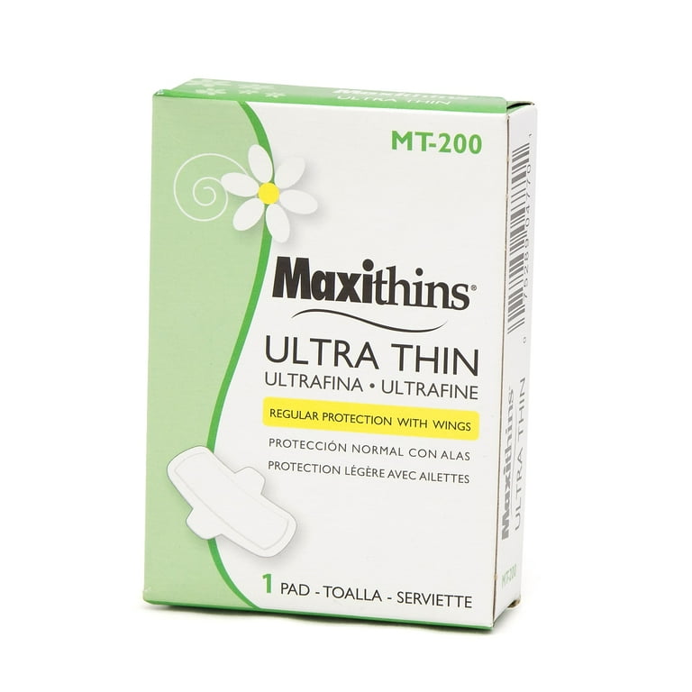 Maxithins Vended Ultra-Thin Pads, 200/Carton