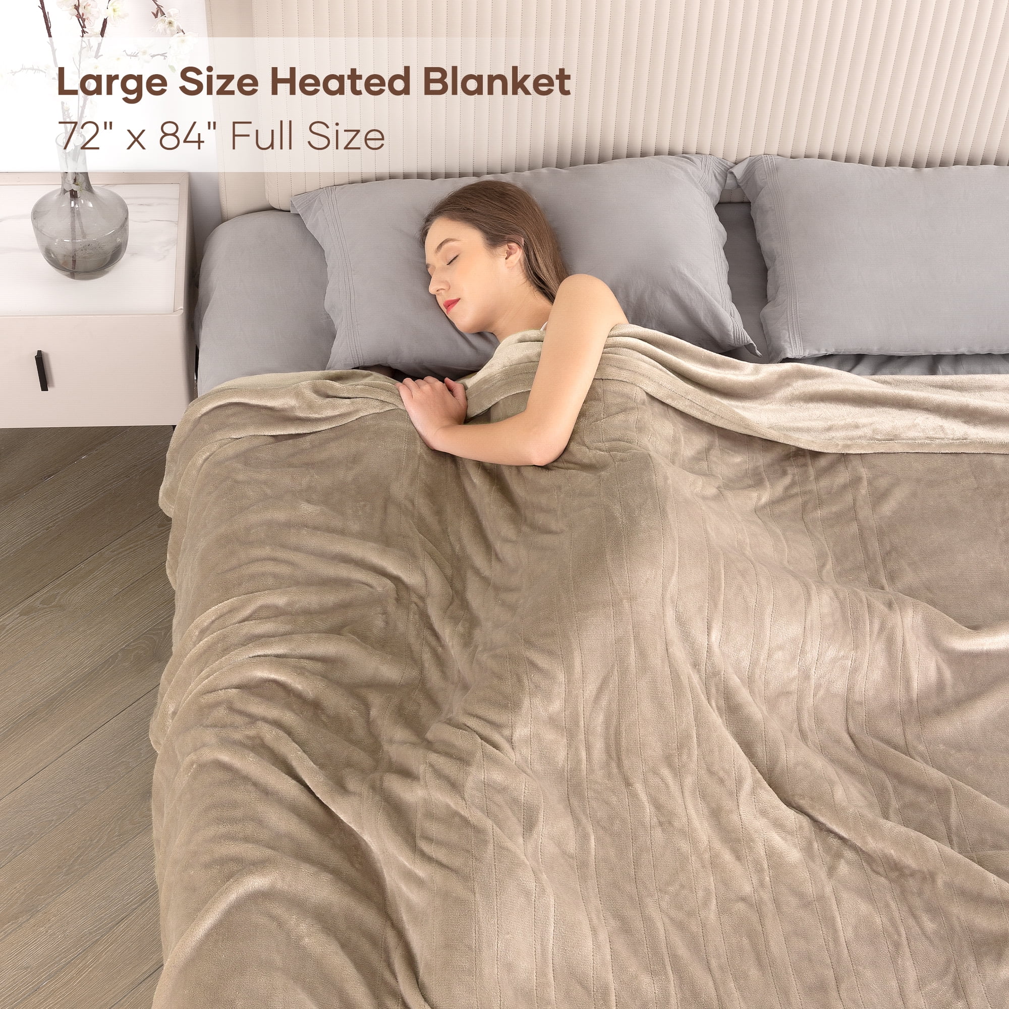  Electric Heated Blanket 72x84 Full Size with 4