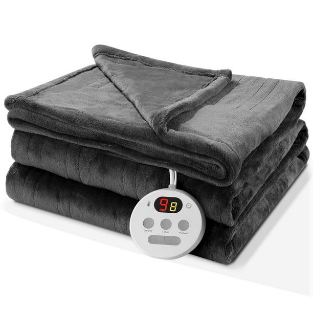Maxkare Electric Heated Blanket 72"x84" Full Size with 10 Heating Levels & 10 Timer Settings