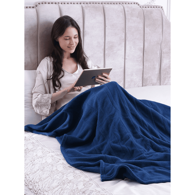 Maxkare Electric Throw Blanket 50" x 60", 4 Heat Settings, ETL Certified, Autooff, Washable