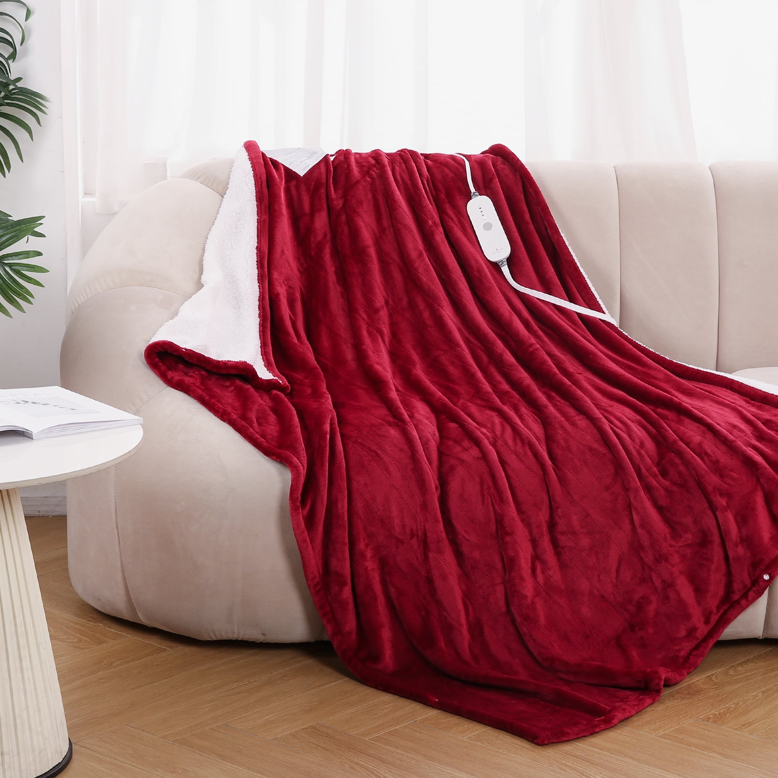 Maxkare Electric Throw Blanket 50''x 60'' with 4 Heating Levels 3 Hours