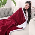 "Maxkare Plush Electric Throw Blanket 50"" x 60"", 4 Heat Levels, 3H
