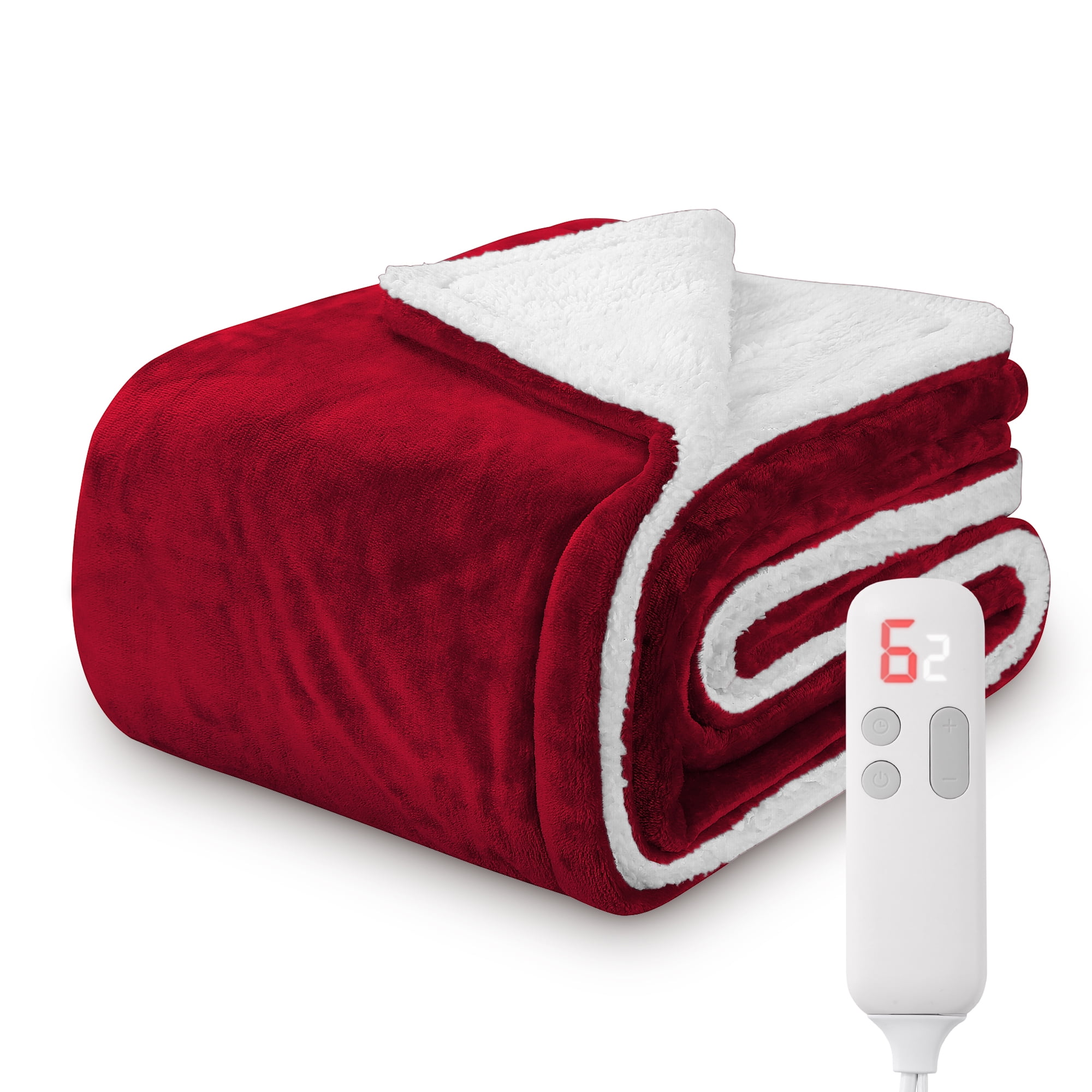 Maxkare Electric Throw Blanket 50''x 60'' with 6 Heating Levels & 5 Timer Settings, ETL