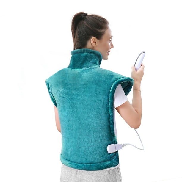 Maxkare Large Heating Pad for Back and Shoulder, 24"x33" Heat Wrap with Fast-Heating and 5 Heat Settings, Auto Shut off Available - Green
