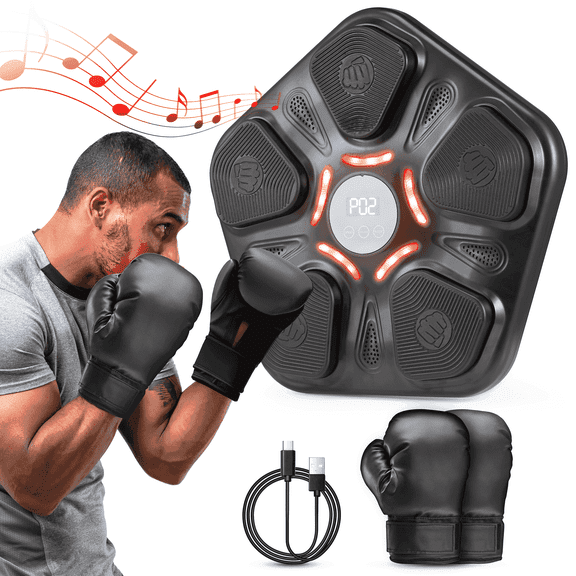 Maxkare Music Boxing Machine, Boxing Wall Mount Equipment, Music Boxing Machine for Adults & Kids, Smart Boxing Training Music Punching Machine, Musical Boxing Machine with Boxing Gloves